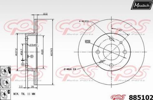 Maxtech 885102.6880 - Тормозной диск unicars.by