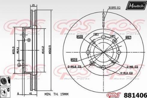 Maxtech 881406.6060 - Тормозной диск unicars.by