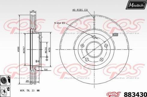 Maxtech 883430.6060 - Тормозной диск unicars.by