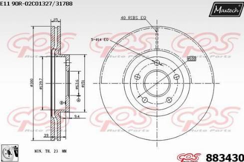 Maxtech 883430.0080 - Тормозной диск unicars.by