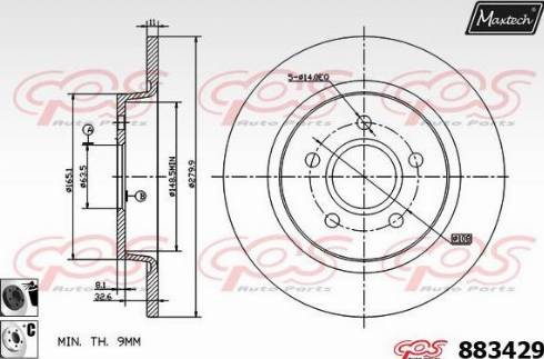 Maxtech 883429.6060 - Тормозной диск unicars.by