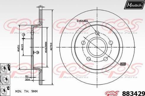 Maxtech 883429.6880 - Тормозной диск unicars.by