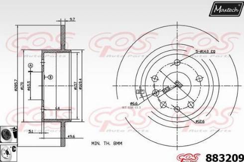 Maxtech 883209.6060 - Тормозной диск unicars.by