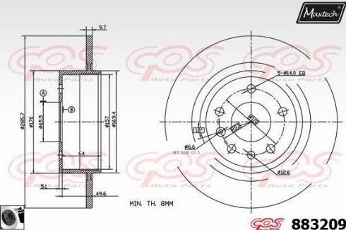 Maxtech 883209.0060 - Тормозной диск unicars.by