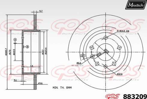 Maxtech 883209.0000 - Тормозной диск unicars.by