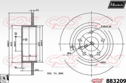 Maxtech 883209.0080 - Тормозной диск unicars.by