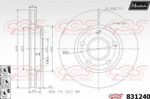 Maxtech 831240.6980 - Тормозной диск unicars.by