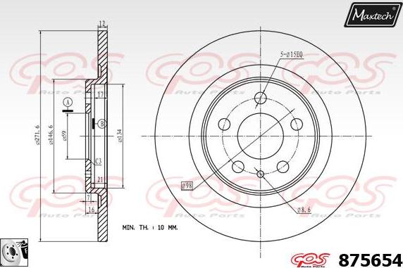 Maxtech 831240 - Тормозной диск unicars.by