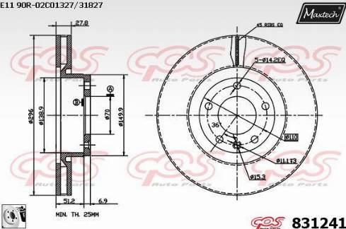 Maxtech 831241.0080 - Тормозной диск unicars.by