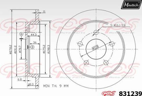 Maxtech 831239.0000 - Тормозной диск unicars.by