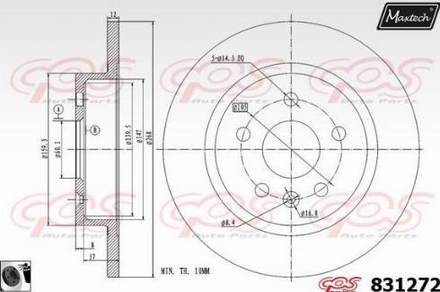 Maxtech 831272.0060 - Тормозной диск unicars.by