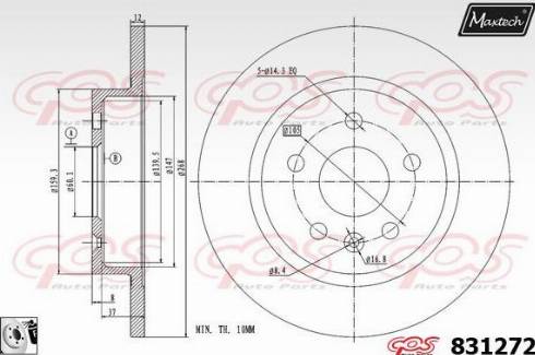 Maxtech 831272.0080 - Тормозной диск unicars.by