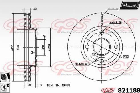 Maxtech 821188.6060 - Тормозной диск unicars.by