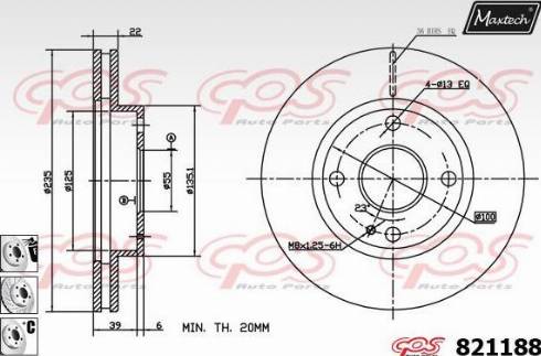 Maxtech 821188.6880 - Тормозной диск unicars.by