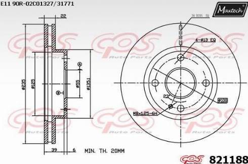 Maxtech 821188.0000 - Тормозной диск unicars.by