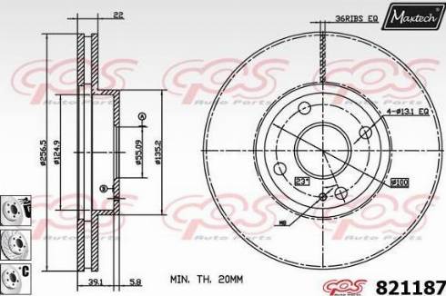 Maxtech 821187.6880 - Тормозной диск unicars.by