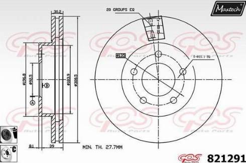 Maxtech 821291.6060 - Тормозной диск unicars.by