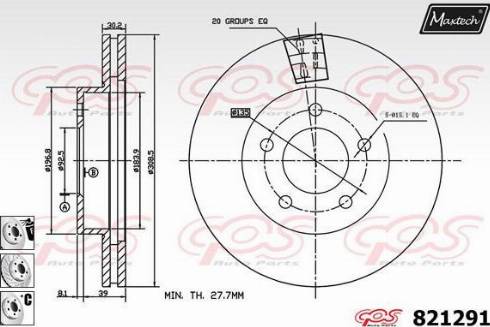 Maxtech 821291.6980 - Тормозной диск unicars.by