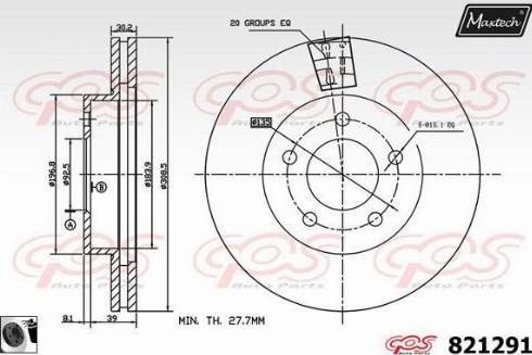 Maxtech 821291.0060 - Тормозной диск unicars.by