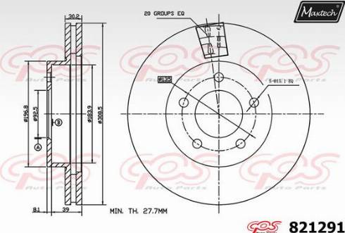 Maxtech 821291.0000 - Тормозной диск unicars.by