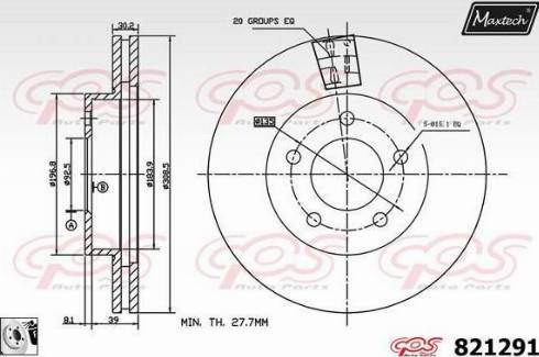 Maxtech 821291.0080 - Тормозной диск unicars.by