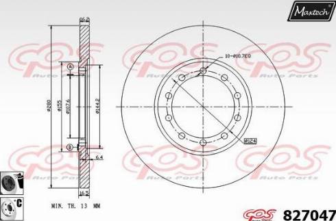 Maxtech 827047.6060 - Тормозной диск unicars.by