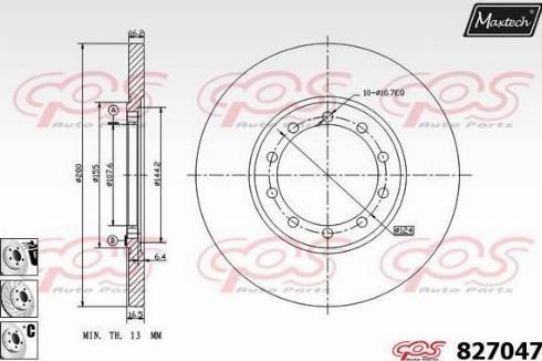 Maxtech 827047.6880 - Тормозной диск unicars.by