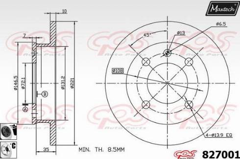 Maxtech 827001.6060 - Тормозной диск unicars.by