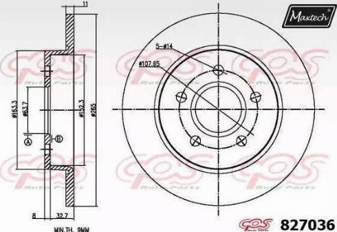 Maxtech 827036.6060 - Тормозной диск unicars.by