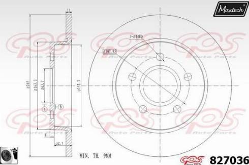 Maxtech 827036.0060 - Тормозной диск unicars.by