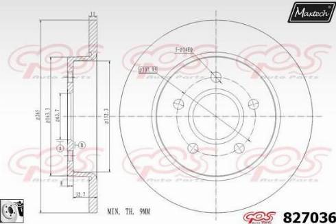 Maxtech 827036.0080 - Тормозной диск unicars.by