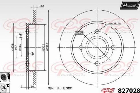 Maxtech 827028.6060 - Тормозной диск unicars.by