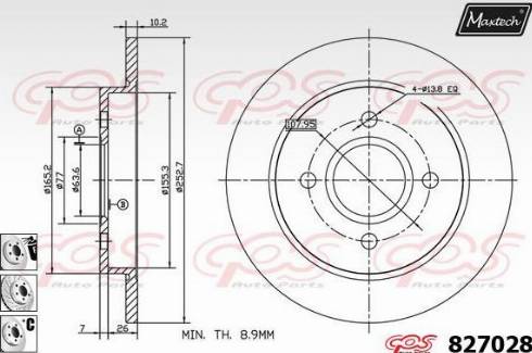 Maxtech 827028.6980 - Тормозной диск unicars.by