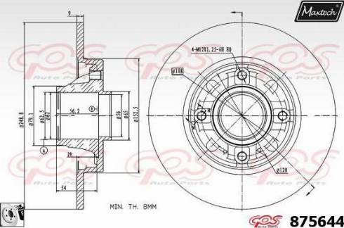 Brembo 08 9512 20 - Тормозной диск unicars.by