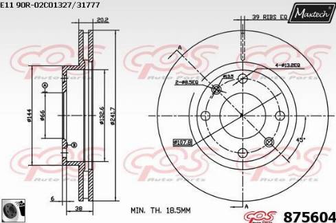 Maxtech 875604.0060 - Тормозной диск unicars.by