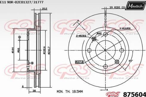 Maxtech 875604.0000 - Тормозной диск unicars.by