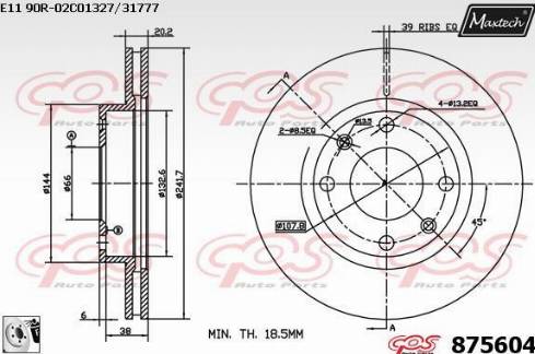 Maxtech 875604.0080 - Тормозной диск unicars.by