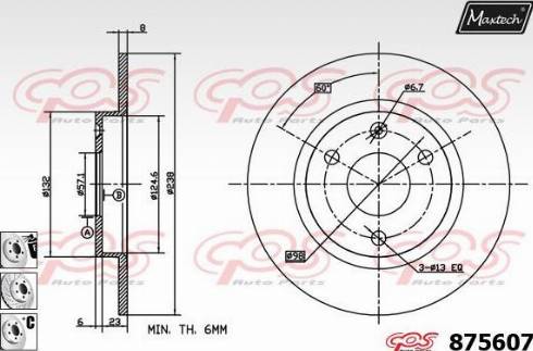 Maxtech 875607.6980 - Тормозной диск unicars.by