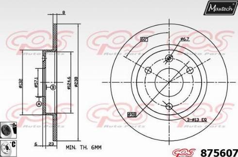 Maxtech 875607.6060 - Тормозной диск unicars.by