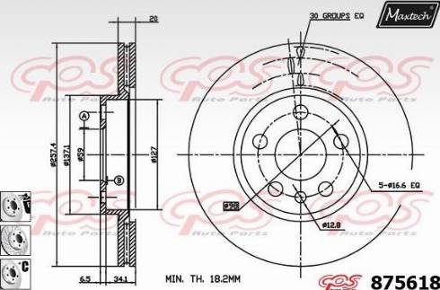 Maxtech 875618.6880 - Тормозной диск unicars.by