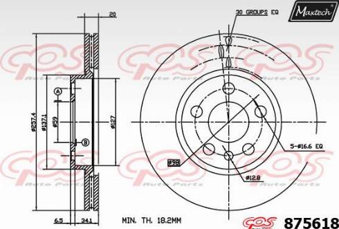 Maxtech 875618.0000 - Тормозной диск unicars.by