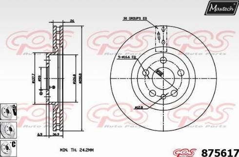 Maxtech 875617.6980 - Тормозной диск unicars.by