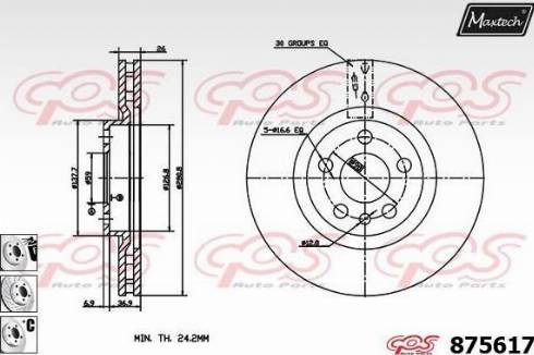 Maxtech 875617.6880 - Тормозной диск unicars.by