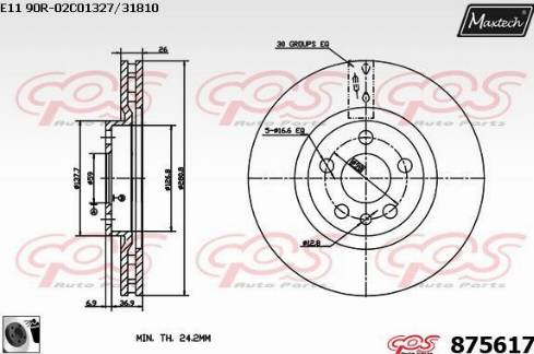 Maxtech 875617.0060 - Тормозной диск unicars.by