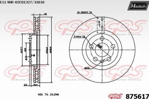 Maxtech 875617.0000 - Тормозной диск unicars.by