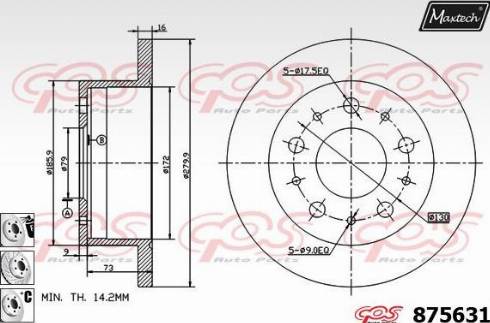 Maxtech 875631.6880 - Тормозной диск unicars.by