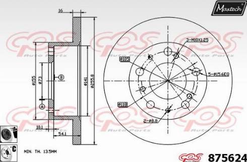 Maxtech 875624.6060 - Тормозной диск unicars.by