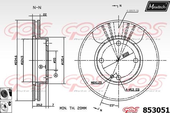 Maxtech 875624 - Тормозной диск unicars.by