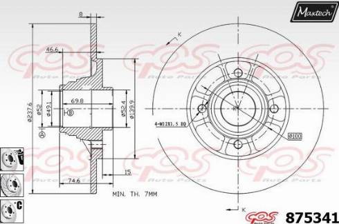 Maxtech 875341.6981 - Тормозной диск unicars.by