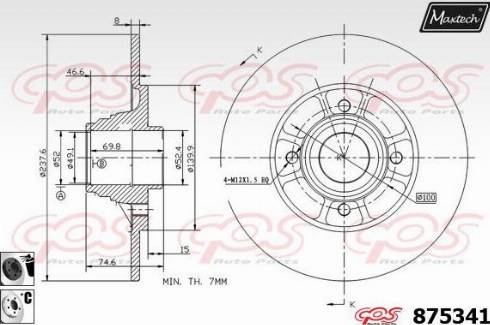 Maxtech 875341.6061 - Тормозной диск unicars.by